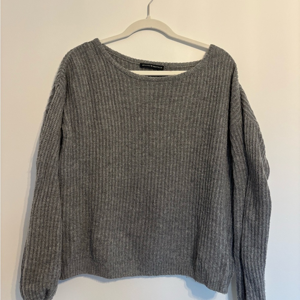 Brandy Melville Gray Ribbed Sweater